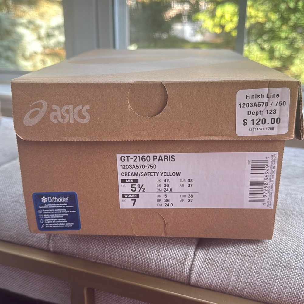 ASICS GT-2160 Paris size US 7 wmns